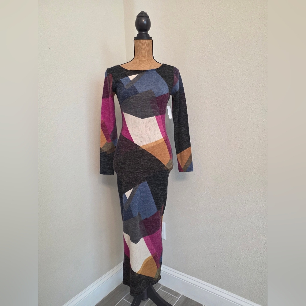 Goodtime Long Sleeve Geometric Dress